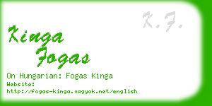 kinga fogas business card